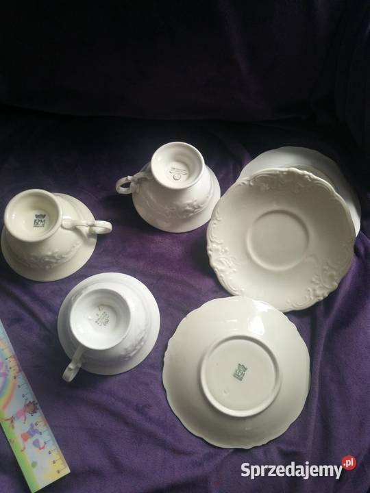 Zestaw 3 filiżanek Wałbrzych prl