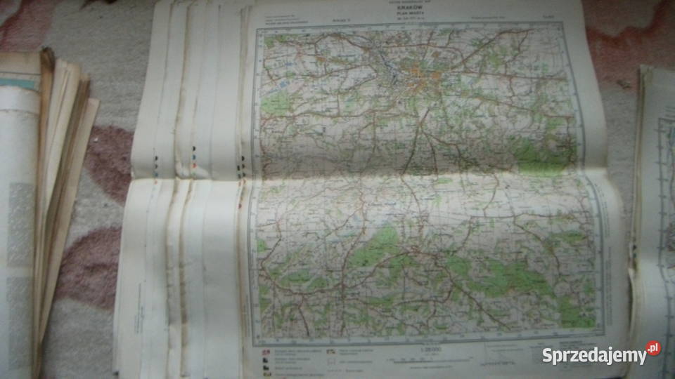 Wojskowe mapy tajne poufne PRL małopolskie Golczowice