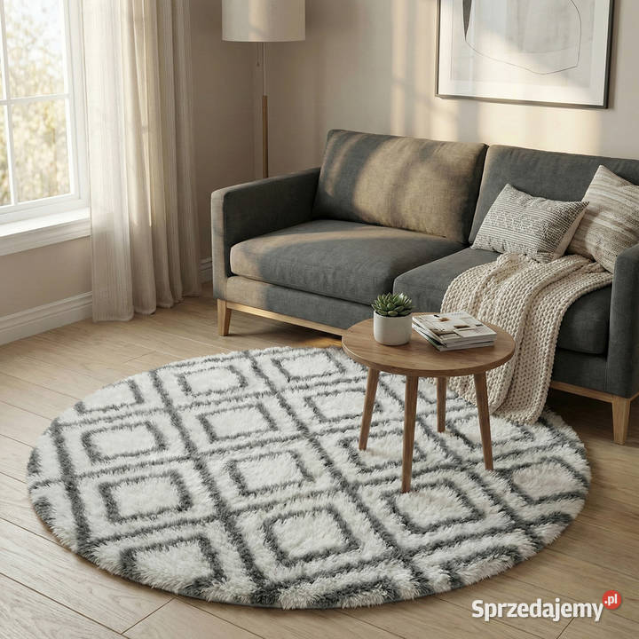 Dywan okrągły do salonu shaggy DECOR Opole