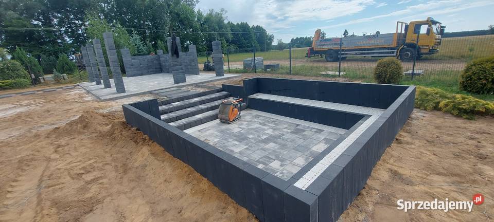 Siedlisko pod gryla Palenisko z kostki brukowej Ogród Wyszogród sprzedam