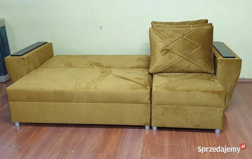 Welurowy uniwersalny narożnik Rodos z półką Narożniki Ostrów Wielkopolski