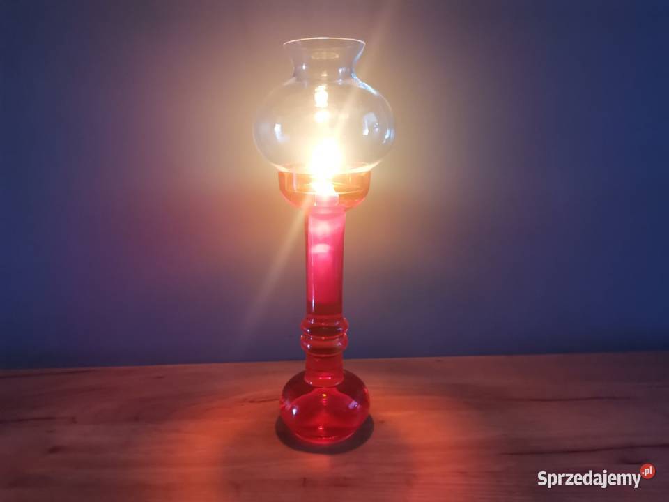 Stara lampa świecznik lampka wodna HSG Ząbkowice Porcelana i szkło Katowice