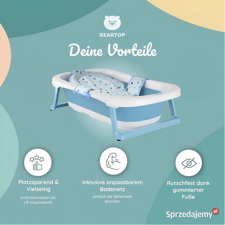 Składana wanna dziecka 50L Pozostałe Myszyniec sprzedam