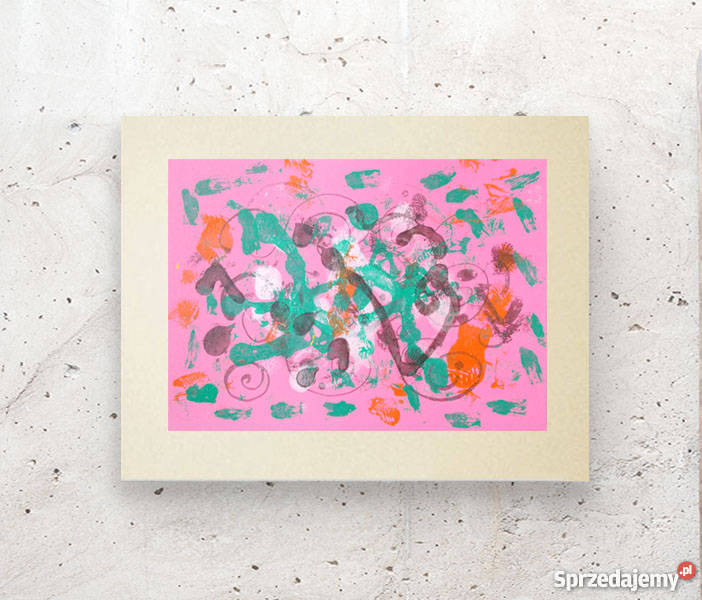 różowa abstrakcja różowy obraz design do holu odcienie różowego