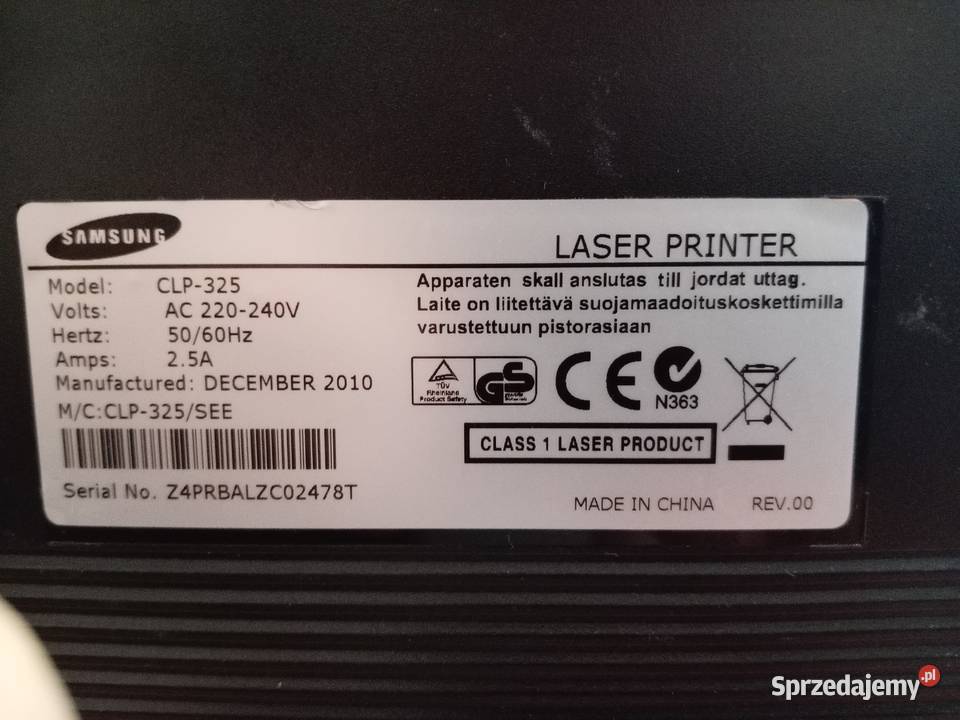 Laserowa kolorowa drukarka Samsung CLP325 Komputery i Akcesoria podlaskie Suraż