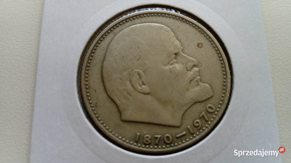 Moneta 1 rubel 1970 r 100 rocznica urodzin wielkopolskie Mosina