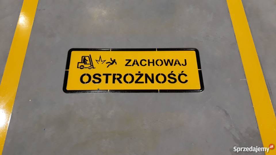 Malowanie linii oznakowanie poziome w hali Gliwice