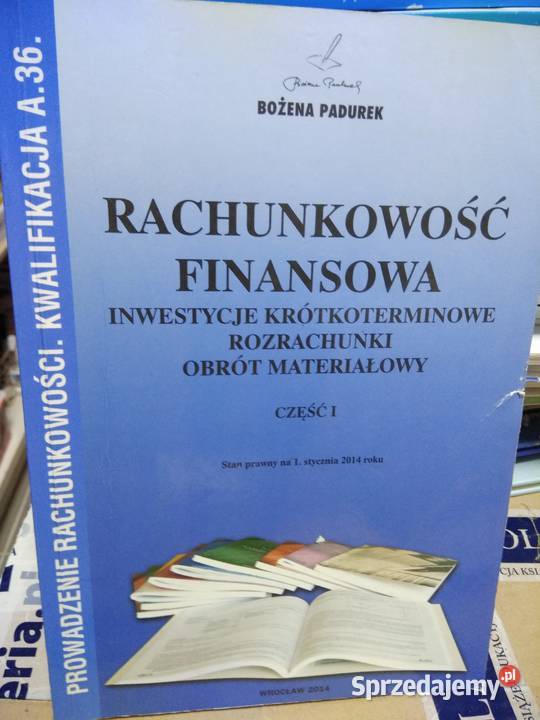 Rachunkowość finansowa Padurek Warszawa sprzedam
