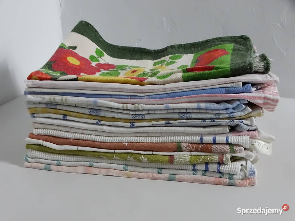 Zestaw 20 ścierek kuchennych bawełnianych RETRO lubelskie Biłgoraj