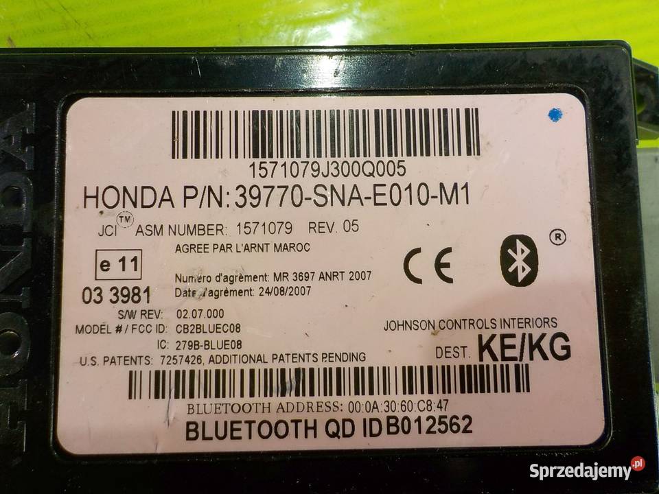 CIVIC VIII SEDAN modul BLUETOOTH 39770SNAE010M1 Suków