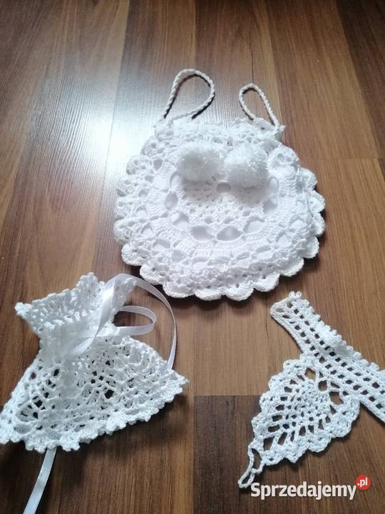 Komplet komunijny torebka Mitenki oslonka na Ubrania wizytowe i koszule Katowice