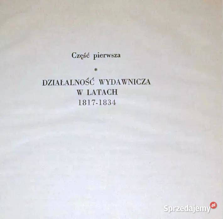 U początków działalności wydawniczej Ossolineum Chełm sprzedam