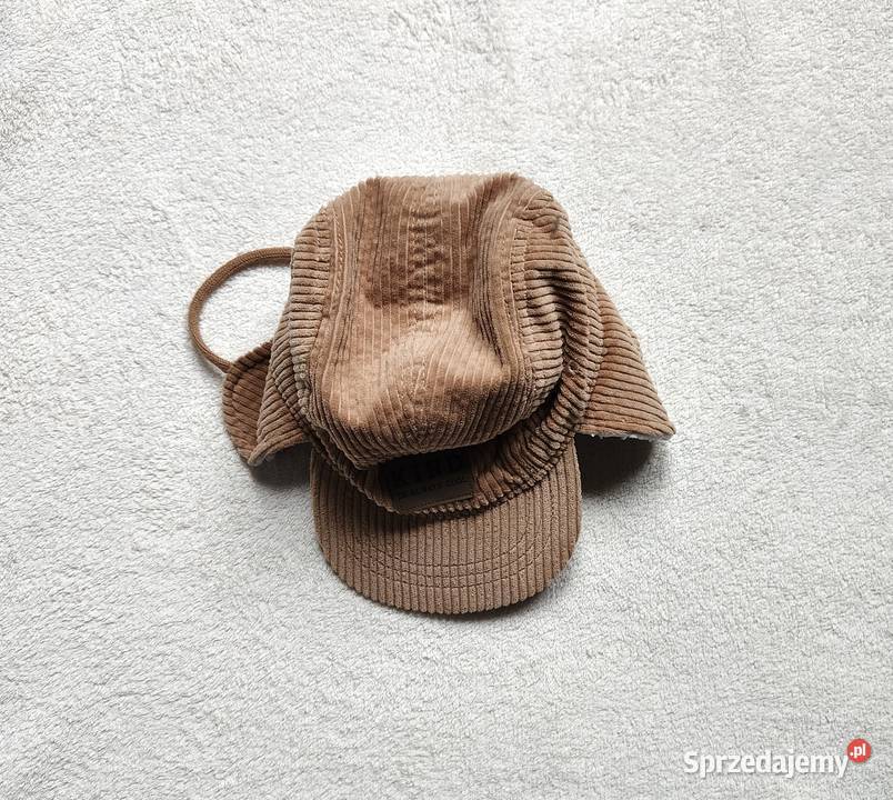 Sztruksowa czapka niemowlęca HM 6268 uszatka H&M zachodniopomorskie Szczecin sprzedam
