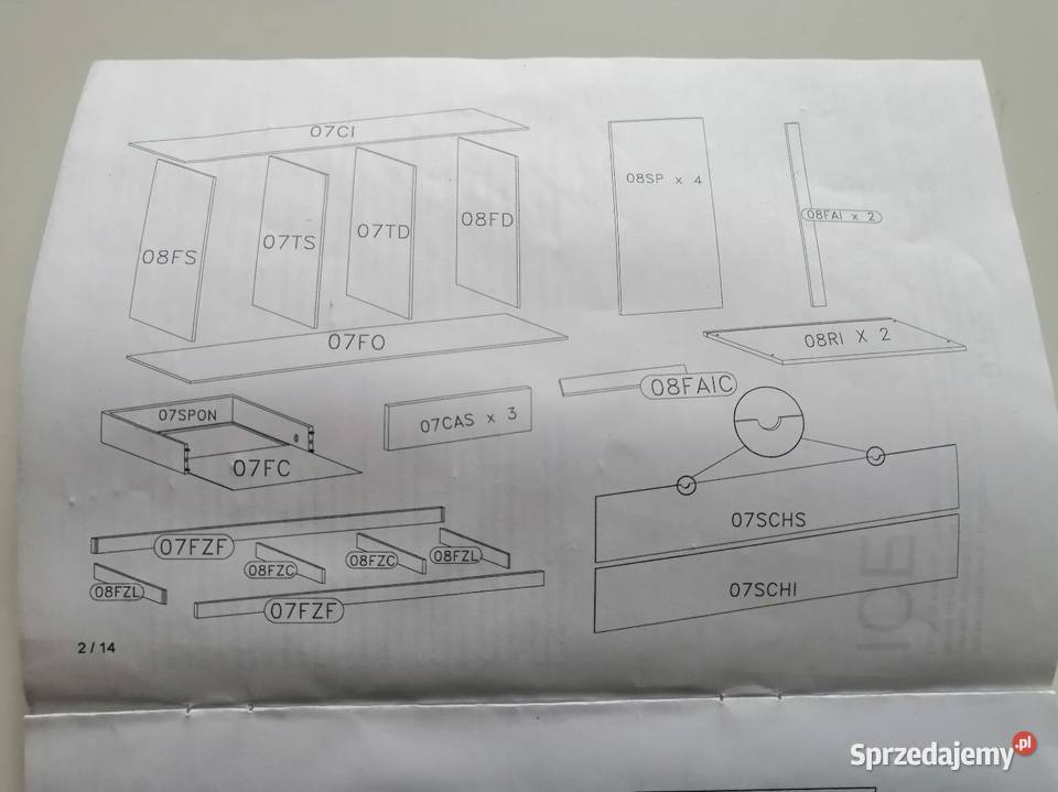 Szeroka komoda biała połysk Warszawa