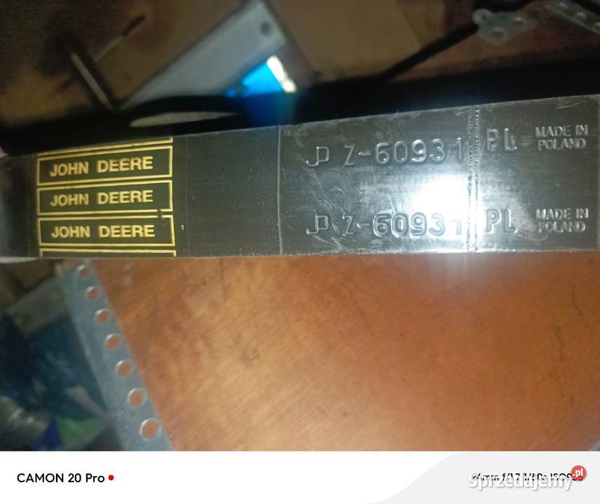 Pas Z60931 JD John Deere nowy original Do kombajnów Kuźnica sprzedam