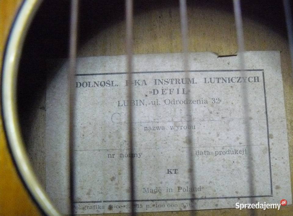 Gitara klasyk Fka instr Lutniczy Defil Lubin Nowa Sól sprzedam