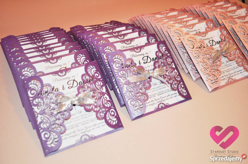Wyjątkowe zaproszenia ślubne Romatic Stardust Białystok