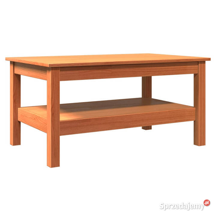 Stolik kawowy woskowy brąz 80x50x40 lite drewno
