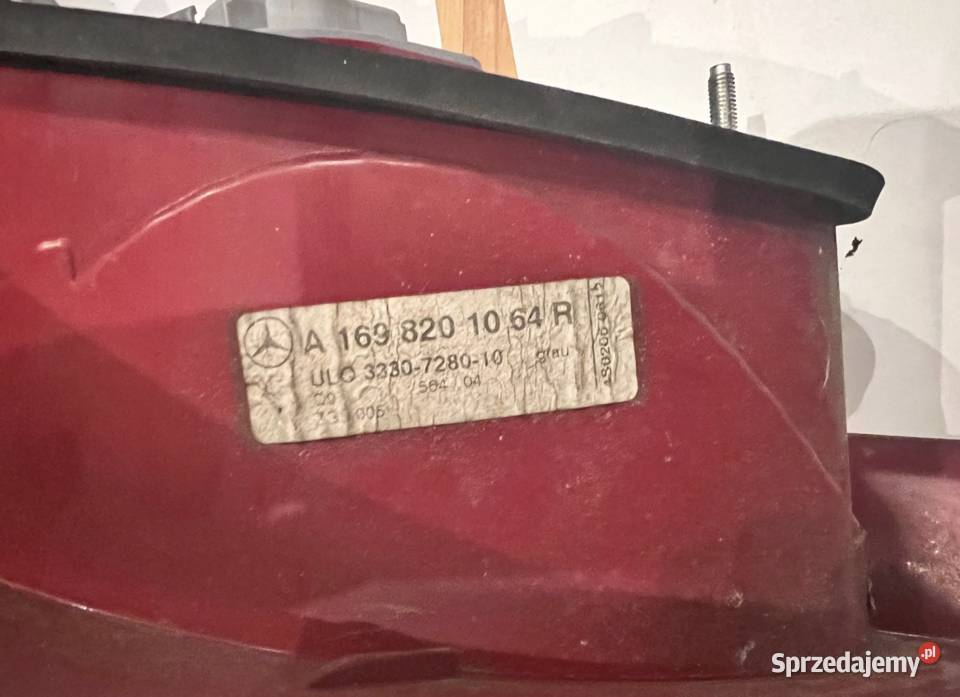 Lampa tył prawa Mercedes A klasa A169 wielkopolskie Ostrów Wielkopolski
