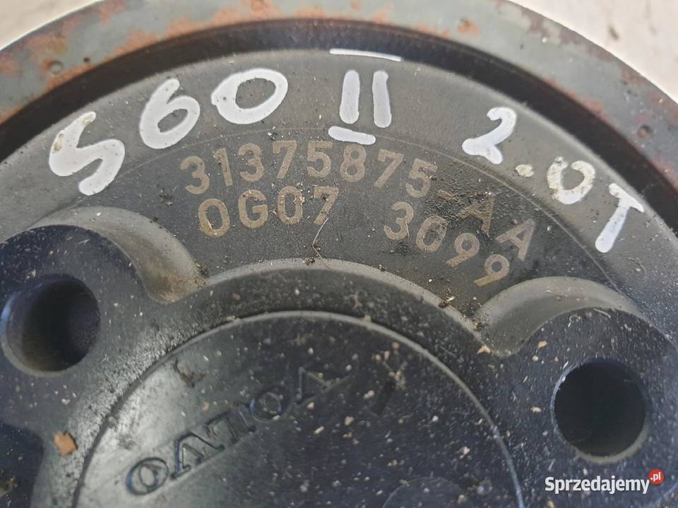 Volvo S60 II 20 T TURBO KOŁO ROZRZĄDU WARIATOR osobowe Rozrząd Chełm