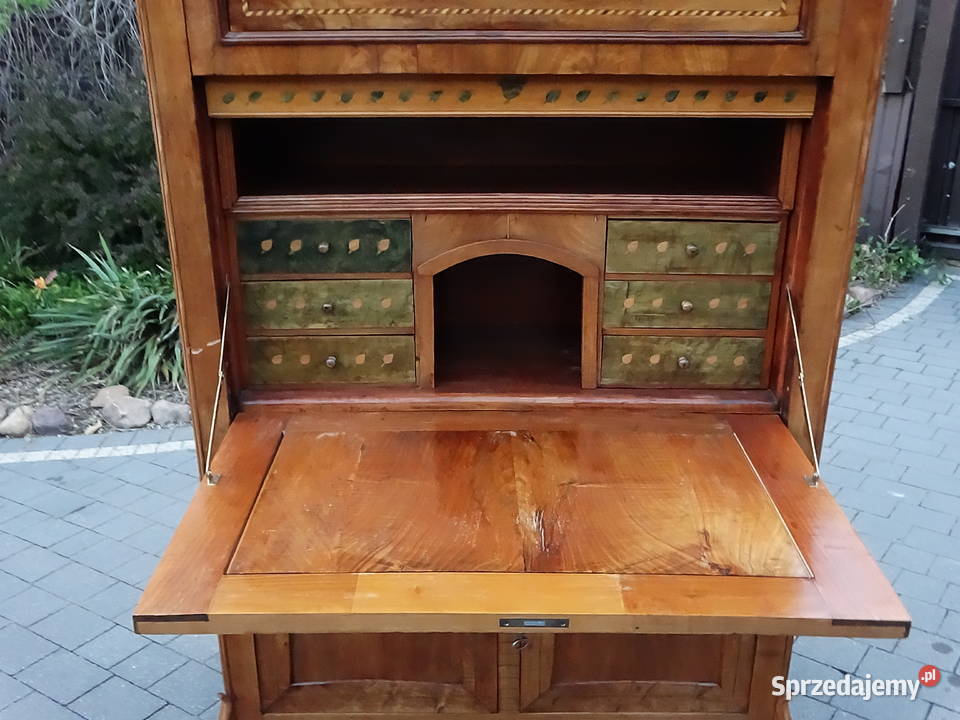 Wyjątkowy Sekretarz Biedermeier XIX w Sygnowany Biłgoraj sprzedam