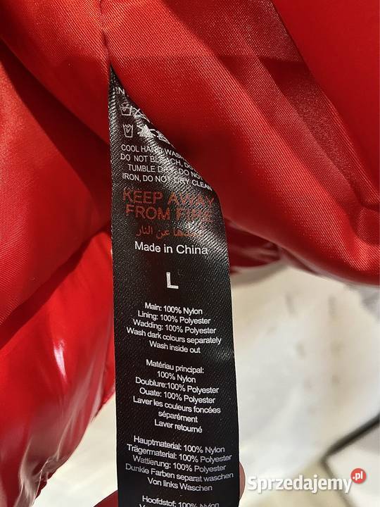 Kurtka bomberka czerwona Red Boxy Puffer Bomber sprzedam