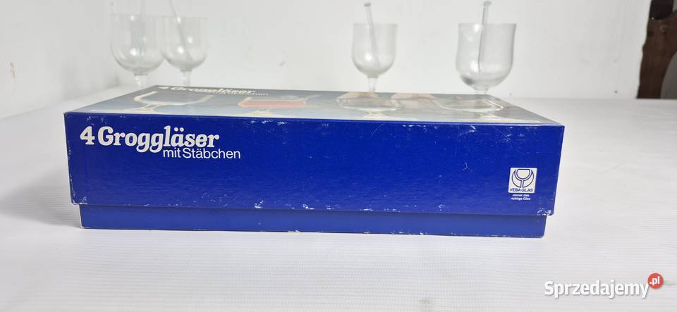 Vintage Zestaw do Grogu VEBA GLAS Made in W Zastawa stołowa lubelskie