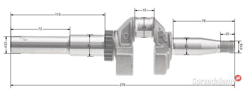 Wał korbowy BS Series 675 EXI CZĘŚĆ ORYGINALNA Opalenica