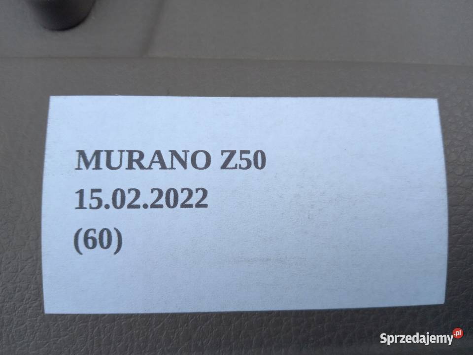 OSŁONA FOTELA PANEL STEROWANIA NISSAN MURANO Z50 Wyposażenie wnętrza Nowy Tomyśl sprzedam