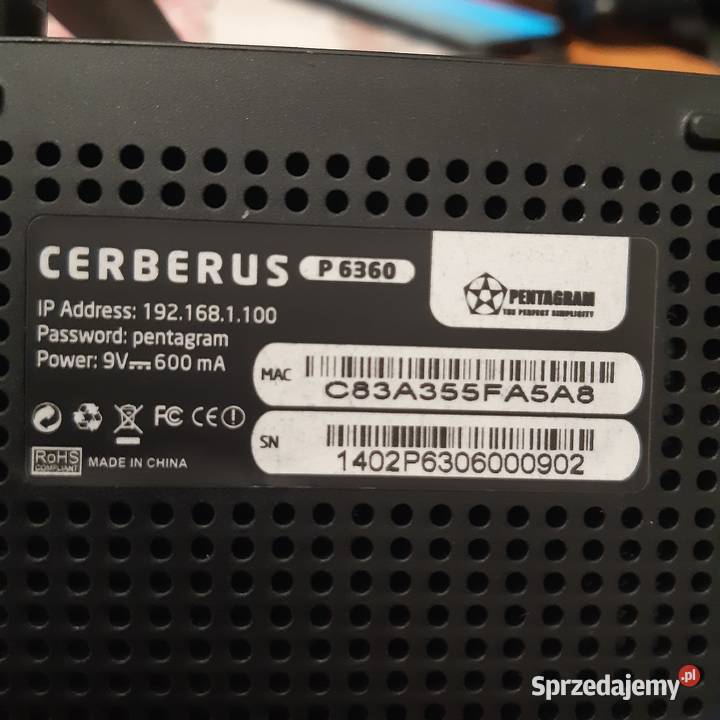 Router PENTAGRAM Cerberus P6360 stan idealny Ostrołęka sprzedam