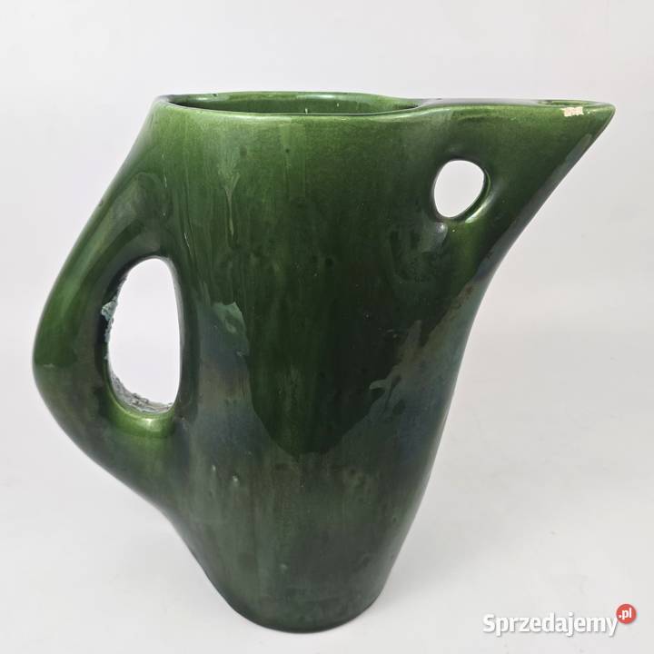 Dzban midcentury modern ceramika artystyczna Bronisze