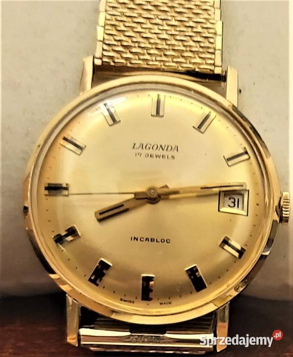 Złoty zegarek szwajcarski 18k7501950 Stan 910 Męskie Wagowo