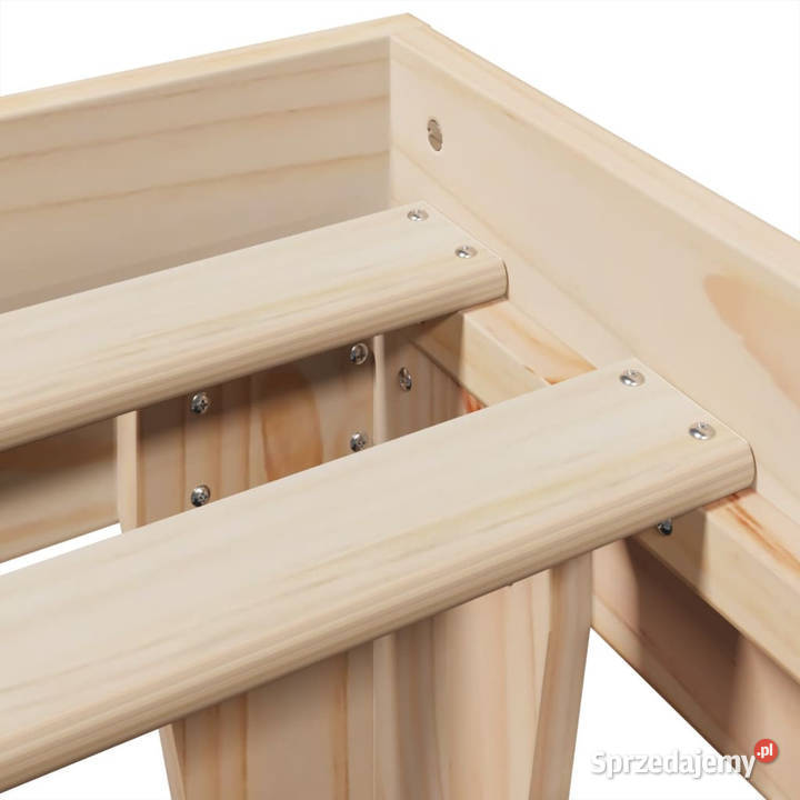 Rama łóżka bez materaca lite drewno sosnowe 36cm mazowieckie
