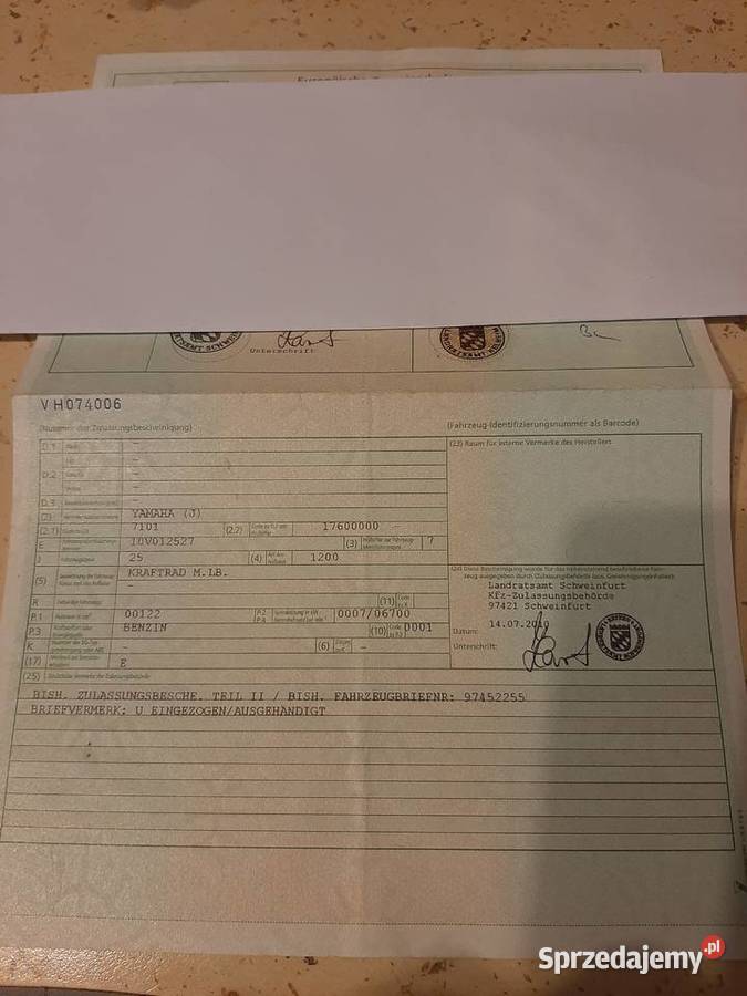 Yamaha DT 125 LC 10V rama dokumenty wahacz Części sprzedam