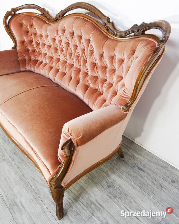 Stylowa SOFA styl FRANCUSKI KANAPA pikowana