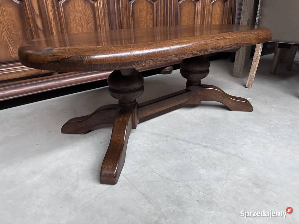 Masywna owalna ława blat 6 Sławoszewek sprzedam