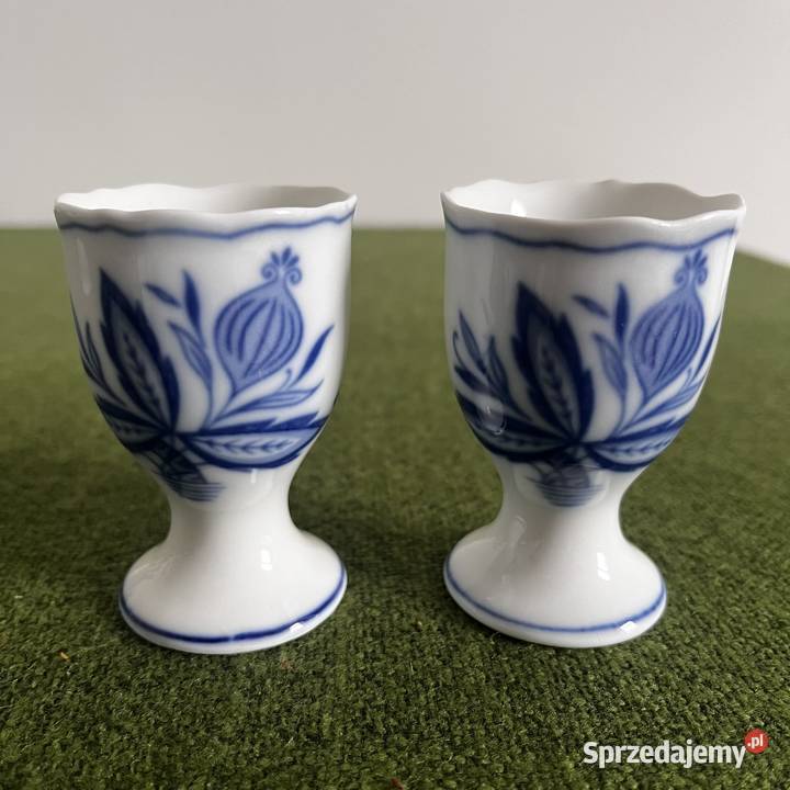 Wzór cebulowy Echt Cobalt sygn Tirschenreuth Porcelana i szkło