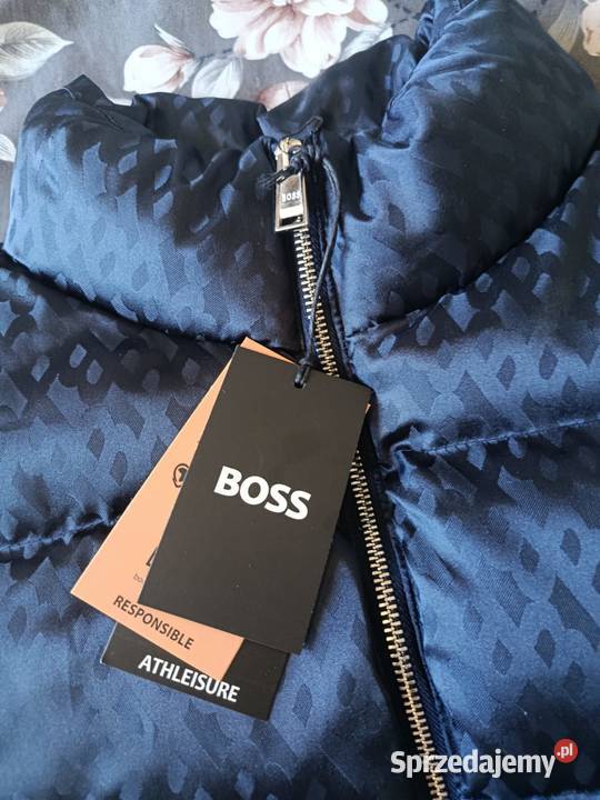 Kamizelka pikowana Hugo Boss granatowa monogram niebieski sprzedam