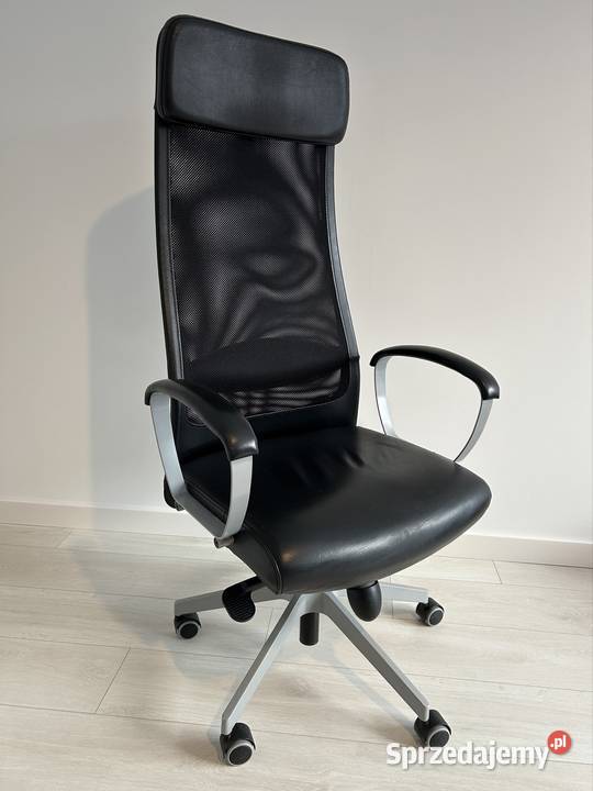 Krzesło biurowe obrotowe czarne Markus IKEA Bożenkowo