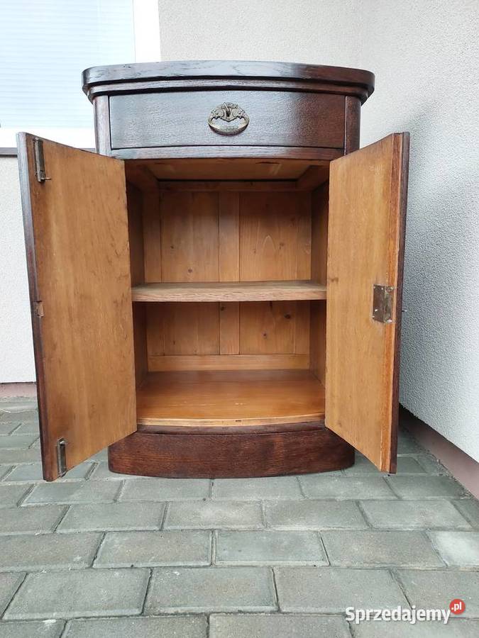 Stara komoda cylindryczna szafka z szufladą Tczew