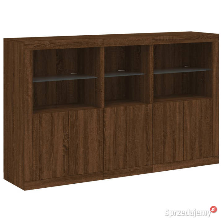Szafka z oświetleniem LED brązowy dąb 162x37x100 Warszawa