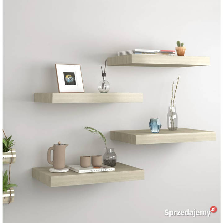 Półki ścienne 4 kolor dębowy 40x23x38 MDF mazowieckie