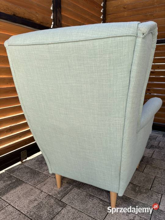 Fotel uszak miętowy IKEA Fotele łódzkie Góra Bałdrzychowska-Kolonia