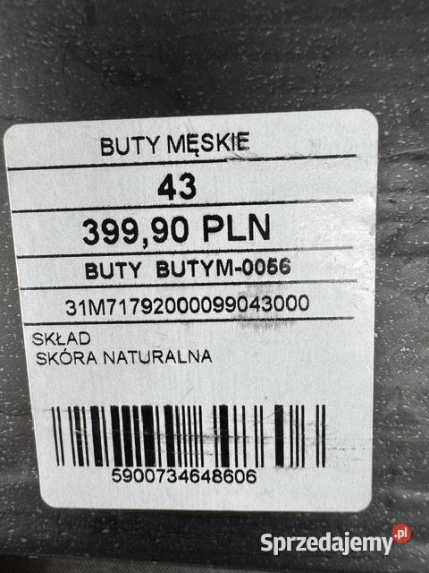 Półbuty sneakersy pantofle Ochnik 43 BUTYM 0056 sprzedam