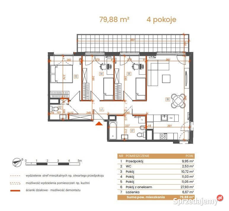 sprzedaży mieszkania 7988m2 4 pokoje Katowice Sprzedaż