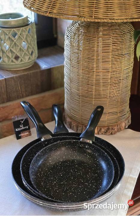 109 Patelnię aluminiowe z powłoką marmurkowa Patelnie i woki Zabrze