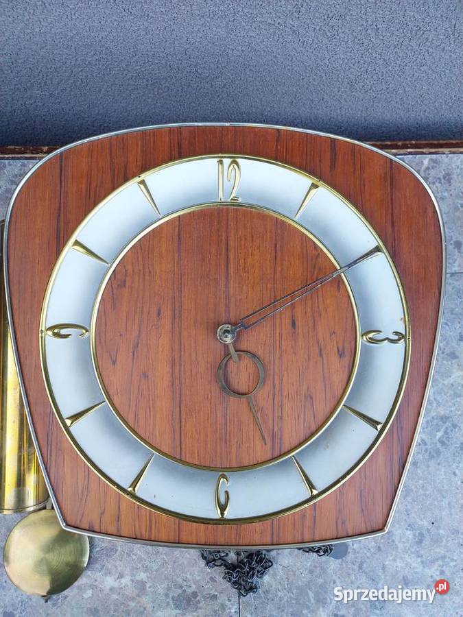 175 Stary zegar ścienny wagowy łańcuchowy lata Tczew