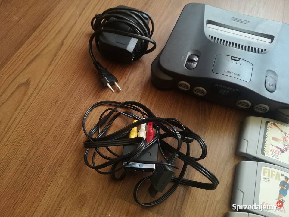 NINTENDO 64 konsolka 2 pady 3 Gry itp Gry komputerowe i konsolowe Skomielna Biała
