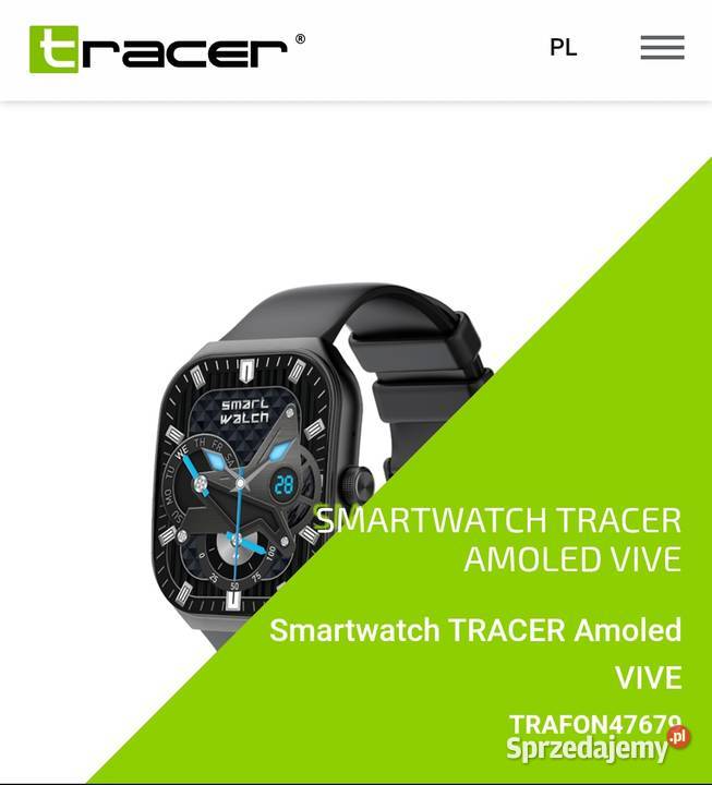 Smartwatch TRACER Amoled VIVE nieużywany NOWY Ełk