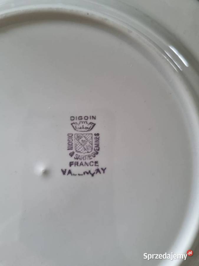 Talerze deserowe Porcelana Francuska Digoin Wola Podłężna